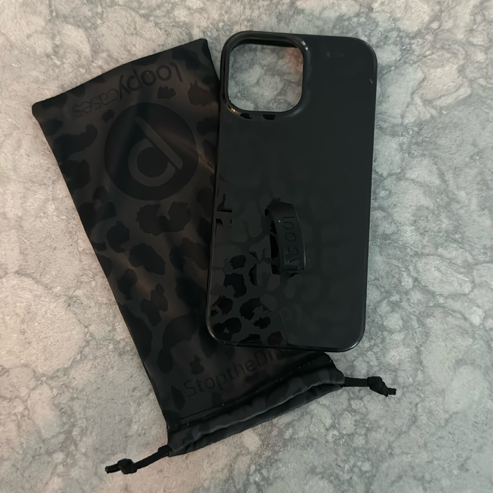 Loopy black cheetah IPhone 13 Pro Max case